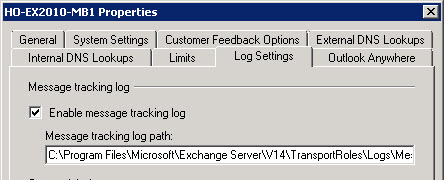 exchange-2010-message-tracking-overview-01 Enabling/disabling message tracking logs