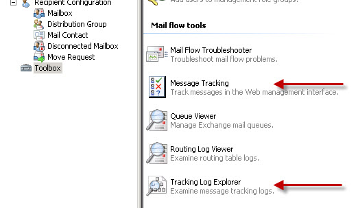 exchange-2010-message-tracking-toolbox-01 Exchange Management Console Toolbox message tracking tools