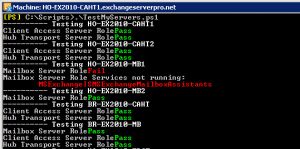 Using Test-ServiceHealth for Exchange Server Health Checks