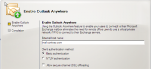 Configuring the Exchange Server 2007 Client Access Server