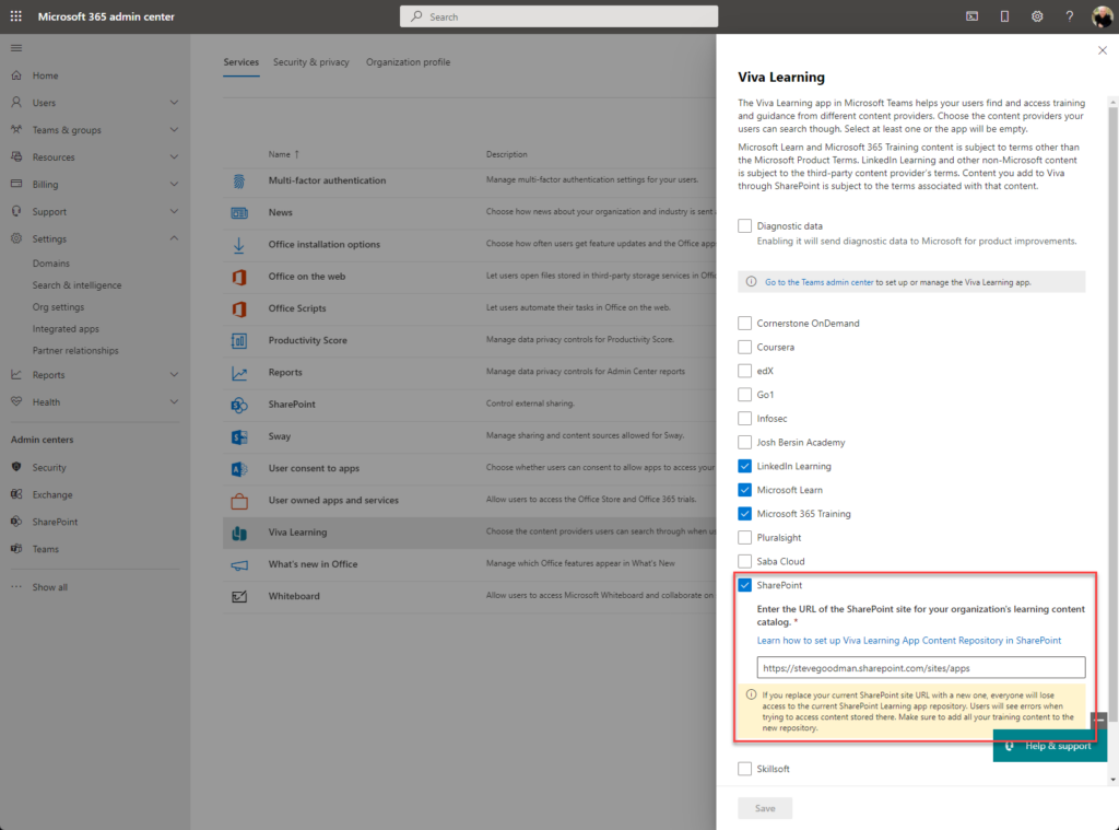 Set up Viva Learning and publish your own content using SharePoint