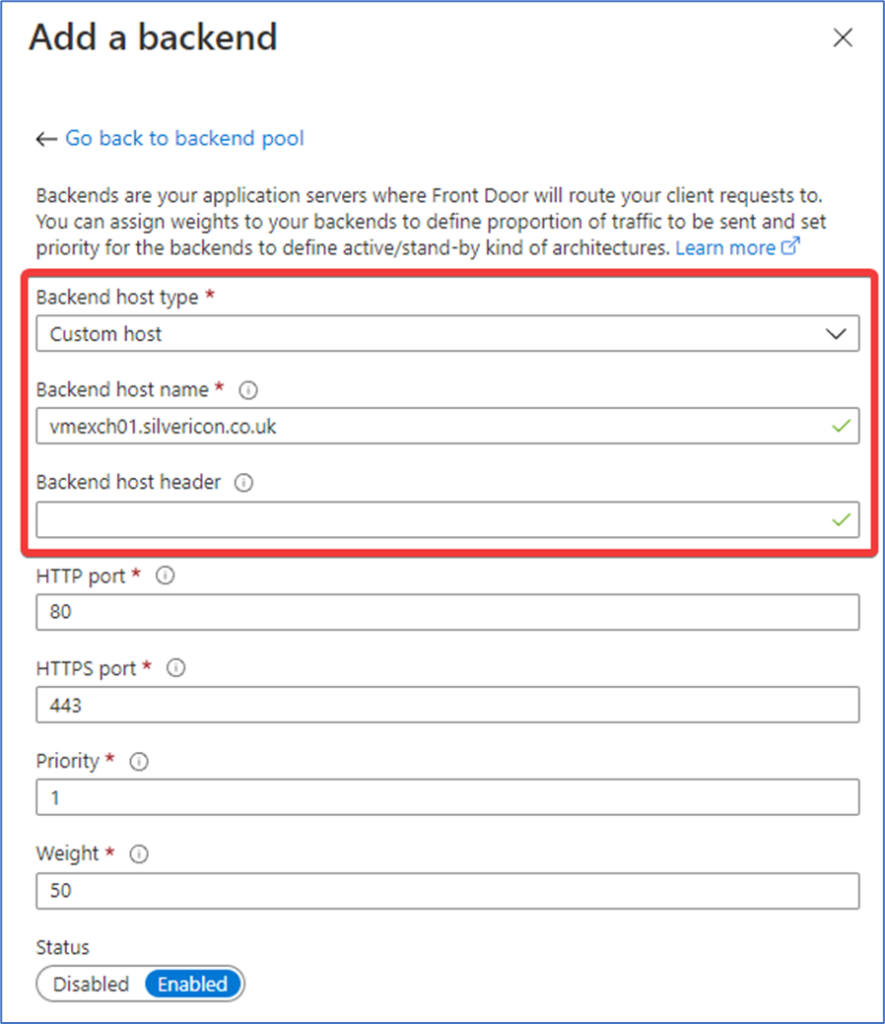 Configuring Azure Front Door 