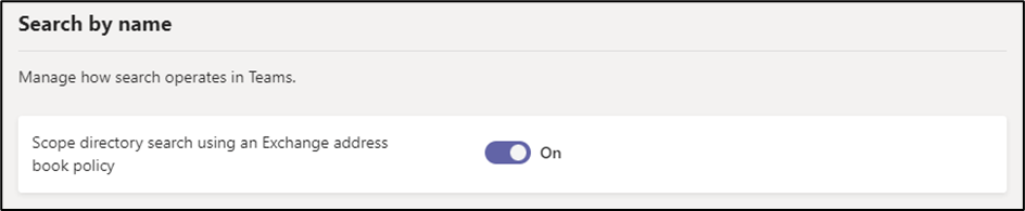 Separating users in Office 365 using Address Book Policies