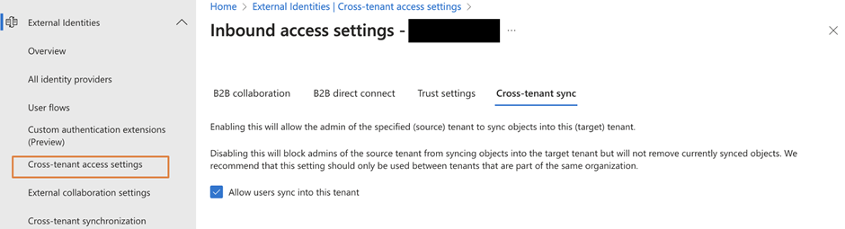 Configuring Entra ID Cross-Tenant Synchronization