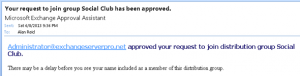 Configuring Membership Approval for Distribution Groups in Exchange Server 2010