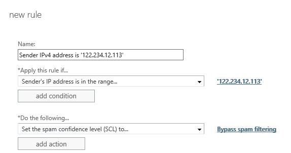 spam-bypass-rule